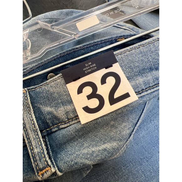 NWT Gap Cigarette High Rise Slim Stretch Jeans Women's Size 14 TALL - Picture 4 of 6